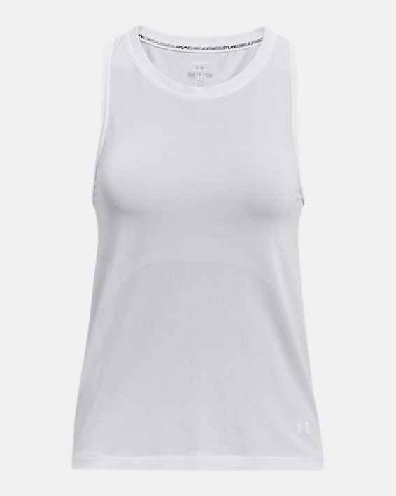 Camiseta sin mangas UA Seamless Stride para mujer, White, pdpMainDesktop image number 4